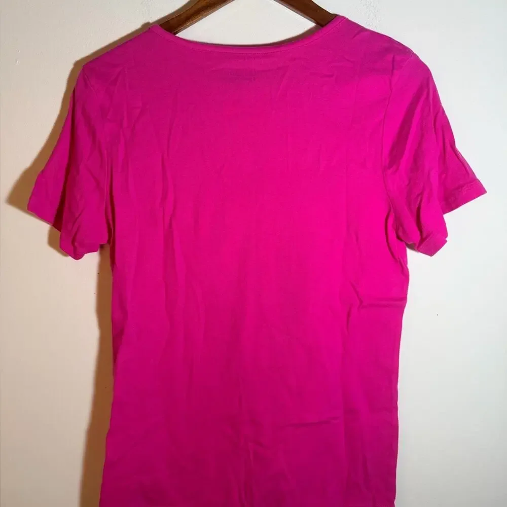 Women's Pink V-Neck Top